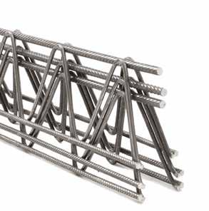 Traliccio e distanziatori Reti sagomate e/o tralicci sono utilizzati come distanziatori nei solai e nelle platee: stabili, solidi e sicuri, permettono agli operatori di montare facilmente i due