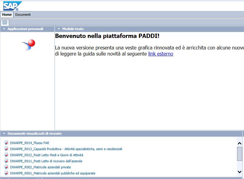 Consulta i report (1/3) Benvenuto sulla nuova versione della piattaforma PADDI!