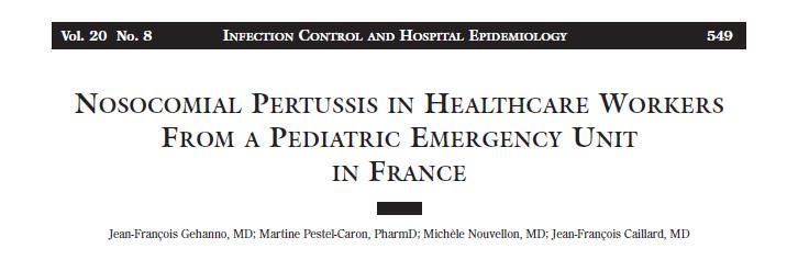 Obiettivo: identificare la sorgente della pertosse nosocomiale che ha interessato un neonato prematuro di 2 mesi durante il ricovero in una unità neonatale di livello intermedio.