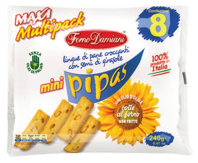 mini Pipas multipack 8x30 g pack EAN code 8011795102796 case