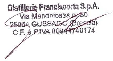 COMUNE DI GUSSAGO PROVINCIA DI BRESCIA SPORTELLO UNICO PER LE ATTIVITA PRODUTTIVE: AMPLIAMENTO DI ATTIVITA INDUSTRIALE, SITA IN VIA MANDOLOSSA N. 80 COMMITTENTE: Distillerie Fran