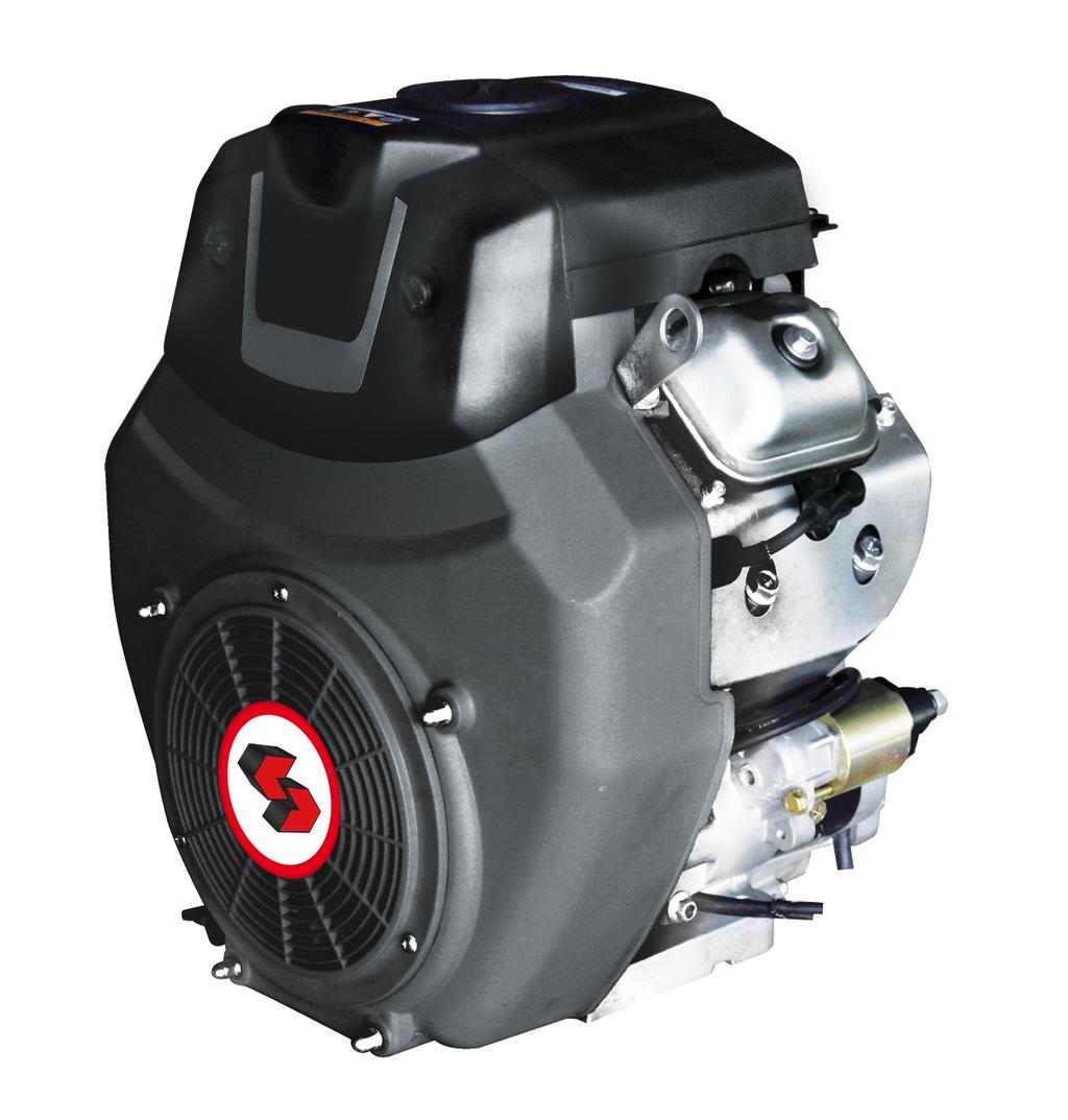 SRV670 Motore ad albero verticale per rasarba e motozappa Cilindrata (cc) 669 Potenza (kw / CV / rpm) 15,5 / 20,8 / 2900 Coppia (N.m. / rpm) 45 / 2500 Secco (doppio elem.