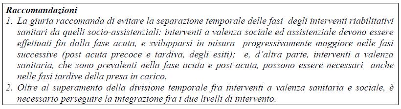 Riabilitazione sociale: Interventi finalizzati