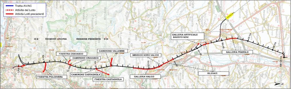 Dettagli 2 Lotto Costruttivo CVI 860 Mio EUR avanzamento al 26% Durata Contrattuale Lavori 2013-2019 Galleria Campasso Galleria di Valico Galleria Serravalle