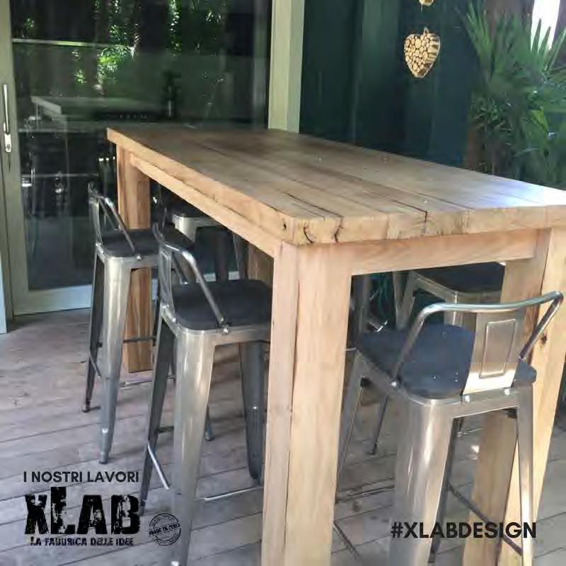 Tavolo alto in legno