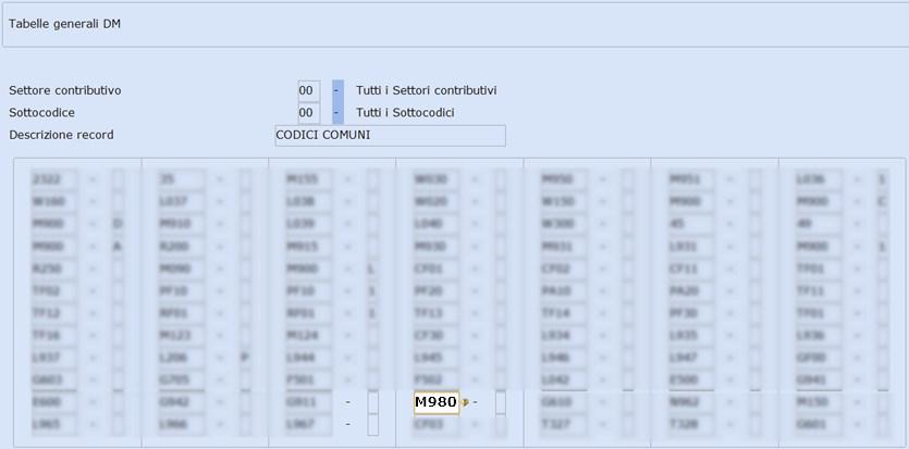 3. Tabella codici comuni DM10 Nota Salvatempo L0056 Ente Bilaterale Metalmeccanici EBM e EBM SALUTE 31. Paghe e Stipendi 14. Gestione tabelle 4. Tabelle DM10 3.