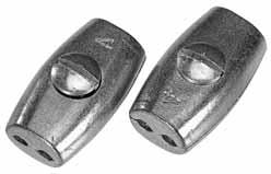 0003 Morsetto 3mm acciaio inossidabile 01.10.0061 Morsetto a forma di uovo (Gr. 4) 01.10.0063 * disponibile anche nella versione in acciaio inossidabile per int. a fune 1 m 04.73.7106 per int.