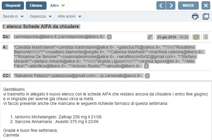 Registro AIFA: risorsa clinica in quanto indicatore di appropriatezza prescrittiva Condivisione & Collaborazione: il Farmacista come facilitatore Confronto continuo tra richieste pervenute sul