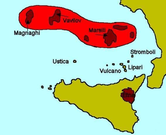 A nord delle isole Eolie, nel Mare Tirreno si trovano