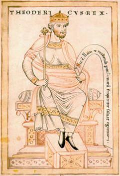 Teodorico, detto il Grande, più correttamente Teoderico, dal goto Þiudareiks (Pannonia, 12 maggio 454 Ravenna, 30 agosto 526), fu re degli Ostrogoti dal 474 e re d'italia dal 493 al 526, secondo dei