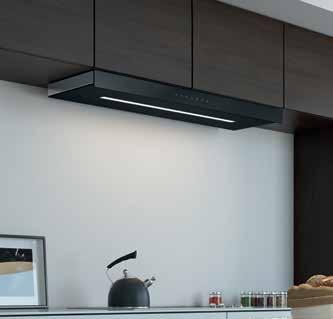 MYTHOS Ideal pentru bucătării deschise: hota ingenios concepută oferă o încăpere fără mirosuri neplăcute în orice moment datorită