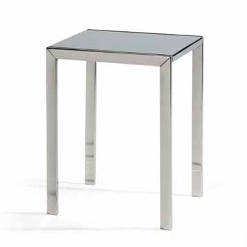 stool Rectangular bathroom stool Materials: steel, eco-leather inish: shiny chromed, white 16,9 x