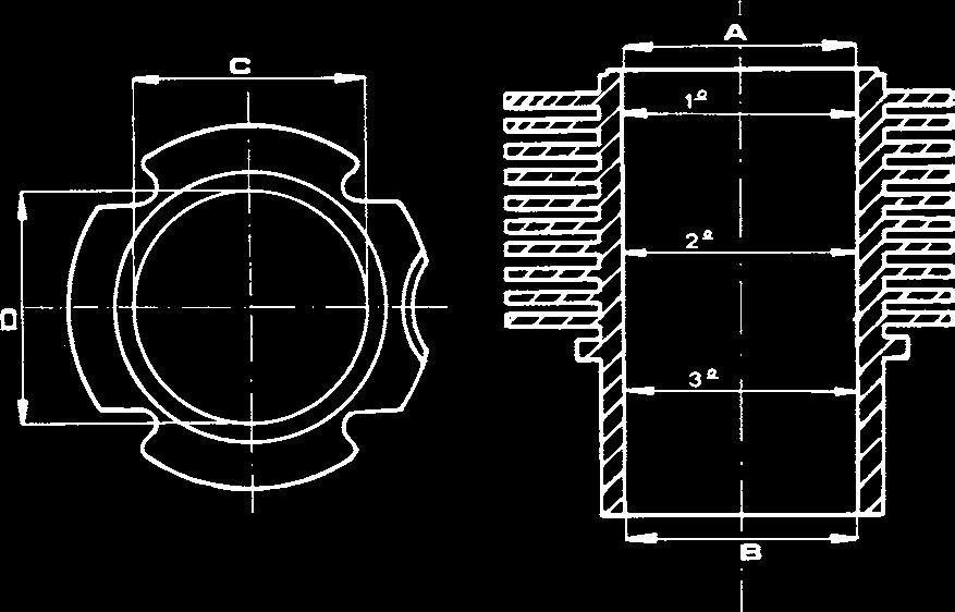 14): 0,10 0,50 Limite di usura mm 14 Cilindri In ghisa speciale con canne integrali. Controllare con comparatore due diametri (C-D) interni perpendicolari tra loro a tre diverse altezze (fig. 15).