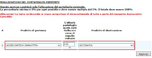 Sempre per le opzioni sopra evidenziate in cui risulti presente