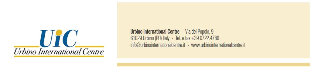 Egr. Docente, Responsabile Organizzativo recentemente le principali istituzioni locali (Università, ERSU, Comune, Provincia) si sono messe assieme per costituire un Associazione denominata Urbino