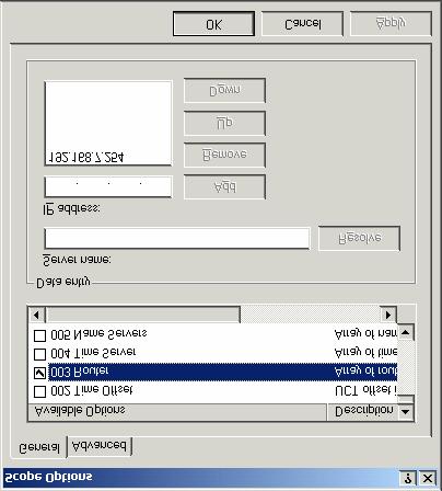 E WINS SERVER. PER FARE CIÒ, CLICCARE COL TASTO DESTRO SU SCOPE OPTIONS E SELEZIONARE CONFIGURE OPTIONS. 17.