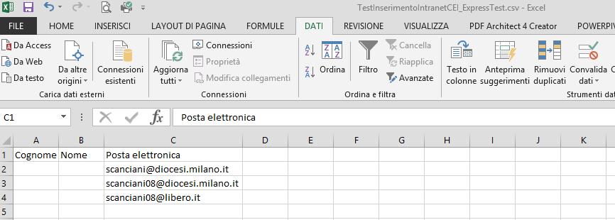 fig.3 Fig 3.1 Cliccare sul Menu RUBRICA -> RUBRICA PERSONALE Viene visualizzata la maschera di fig.