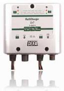 DEFA MultiCharger 2x7 Codice con connettore DEFA 701233 Codice con connettore Schuko 701234 Tensione da banchina (V/Hz) 230/50-60 Tensione di carica (VCC) 14,4 Tensione mantenimento (VCC) 13,5