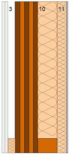 Parete X-Lam coibente fibra di legno - EPSG X-Lam + Fibra di legno 12 cm X-Lam + EPSG