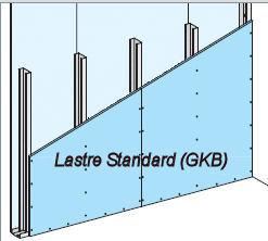 PARETI CON SINGOLA LASTRA PER LATO TIPOLOGIA (R.)E.I. CL. DESCRIZIONE EI30 EI 45 EI45 E60 PARETE W111 orditura metallica C 50x47 rivestimento 1+1 GKB sp. 12.5 mm H.MAX= 3.