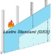 10 mm sulla faccia non esposta al fuoco, protezione con una FIREBOARD sp. 12.5 mm incollata con Perlfix e fissata con tasselli metallici ø.