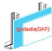 metallica C 50x47mm rivestimento 2 Ignilastra GKF 15 mm BOTOLA H.MAX = 4.