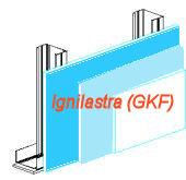 EI 90 EI 90 (R)EI CONTROPARETE W625 orditura metallica C 75x47 mm rivestimento 3 Ignilastra GKF 15 mm + BOTOLA H.MAX = 4.