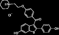 RALOXIFENE [6-idrossi-2-(4-idrossifenil)benzo[b]tien-3-il][4-[2-(1-piperidinil)etossi]fenil]-metanone Sviluppato in origine come antineoplastico per il