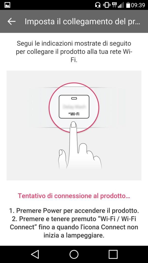 Connessione prodotto a Wi-Fi Una volta individuato il