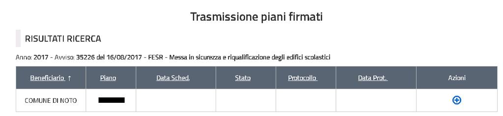 L utente seleziona l icona, presente nella colonna Azioni, in