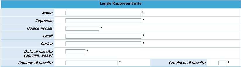 Sezione Legale Rappresentante (Fig.