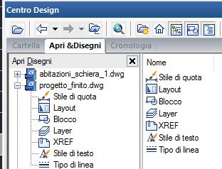 Le tavolozza degli strumenti offrono invece un metodo efficiente per l organizzazione e l immissione blocchi.