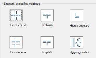 Stili multilinea GstarCAD ti consente di creare, modificare, salvare e importare stili multilinea.