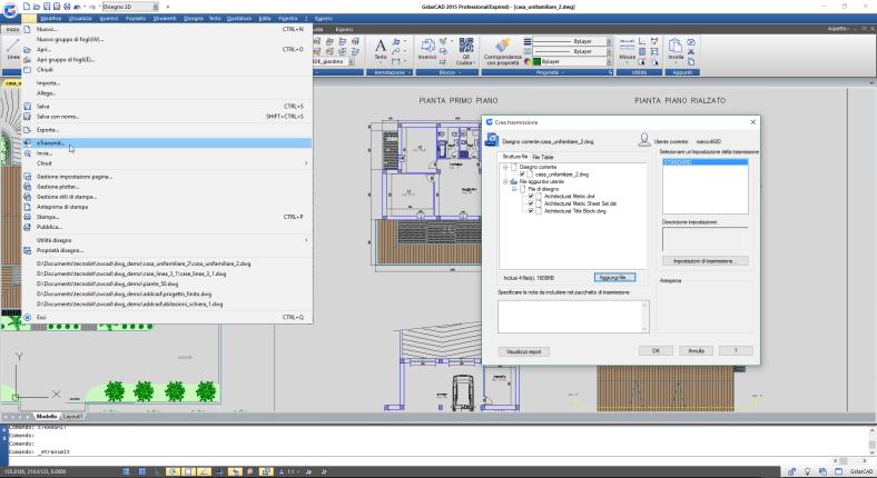 originale. etransmit GstarCAD ti facilita moltissimo l invio elettronico ad altri utenti dei tuoi progetti.