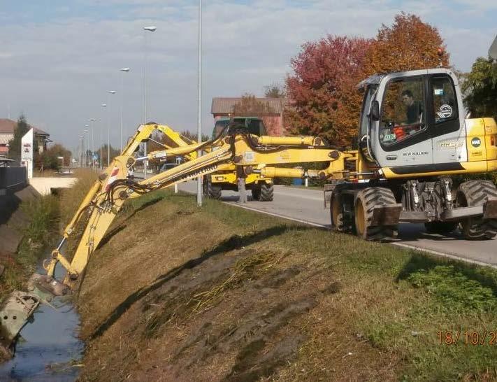 Manutenzioni ordinarie Il Consorzio, inoltre, sta procedendo a svariati interventi di manutenzione ordinaria: scarichi Strada Statale Postumia a Cittadella, roggia Tergola a Bolzano Vicentino,