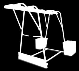 1199155) Per sollevare materiali ingombranti con elevatori a telaio fisso, consentendo di aumentare di 360 mm la distanza di carico, con portata ridotta a 150 kg; per aumentare la distanza di carico