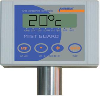 MIST GUARD CENTRALINA UMIDIFICAZIONE, RAFFRESCAMENTO, ANTIBRINA APPLICAZIONI Piccola centralina di controllo clima applicabile sia su impianti antibrina che di controllo temperatura e / o umidità in