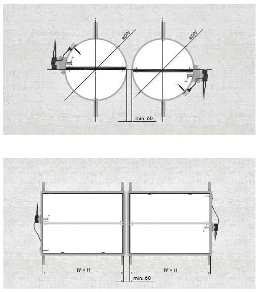 1.9 Installazione con distanze ridotte Fig.