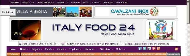 Testata: Italy Food 24.