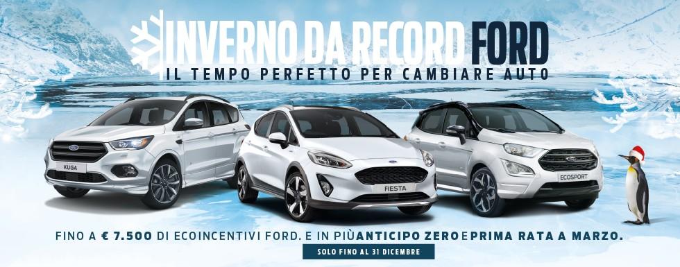 CARPOINT DICEMBRE 2018* NUOVA FORD FIESTA** fino a 6000 euro di Ecoincentivi Ford con Idea Ford può essere tua a 190 euro al mese, anticipo ZERO, prima rata marzo 2019 FORD ECOSPORT** fino 5650 euro