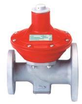 - External sensing line - With safety relief valve - Available with Min/max pressure shut-off device Pressione in uscita standard /Outlet pressure standard Vedi tabella / See table 0,5 5 bar 16 110