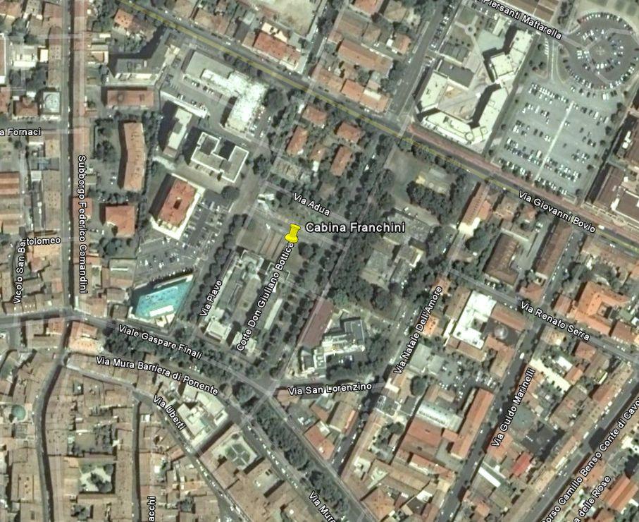 Localizzazione della stazione di misura- comune di Cesena Stazione di Franchini-Angeloni Tipo stazione: