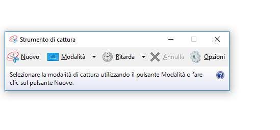 Premi sul tasto start della barra delle Applicazioni di Windows (1). Quindi nello spazio di ricerca digita Strumento di Cattura (2).