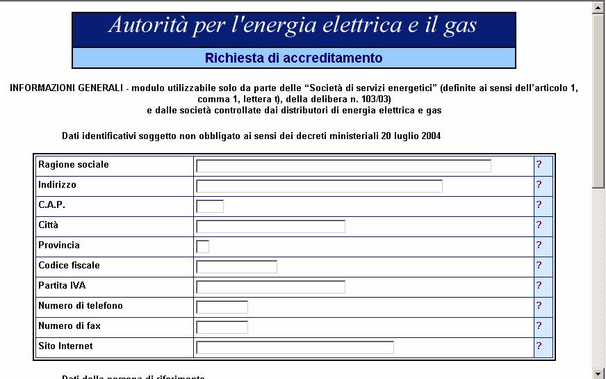 Accreditamento per ESCO e società controllate