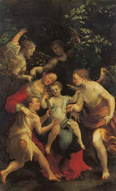 32. Girolamo Mazzola Bedoli, Madonna con Bambino e San Giovannino