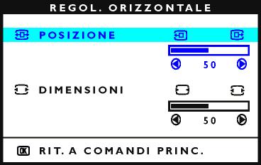 4) Premere il pulsante o per spostare l immagine verso sinistra o verso destra.