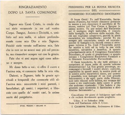 DIOCESANO 1937 PIEVE ARCIPRETALE GEMONA