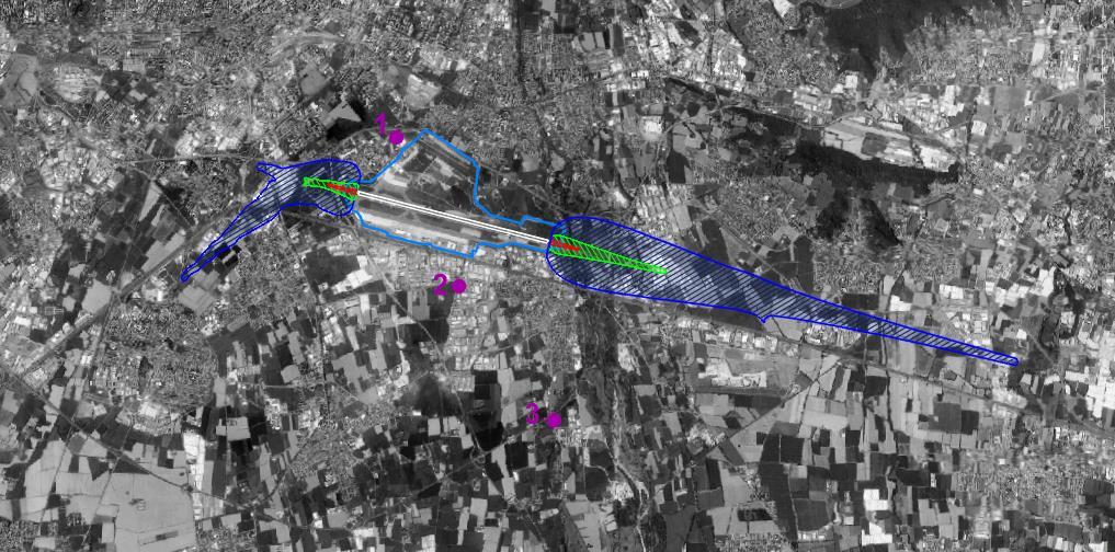 13 IL RAPPORTO TRA RISCHI DI EVENTI ACCIDENTALI AERONAUTICI E LE AZIENDE RIR In merito alla tematica legata agli eventuali incidenti aeronautici dell Aeroporto, ENAC ha sviluppato un risk assessment