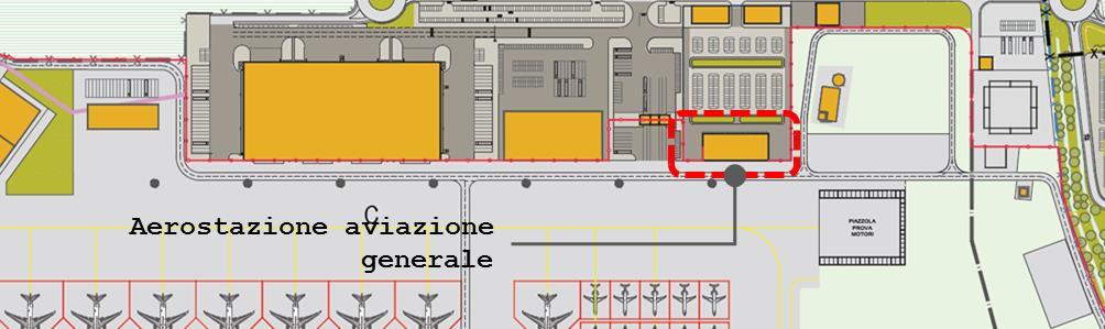 A questi si aggiunge la pensilina di copertura del parcheggio bus sul lato landside fronte aerostazione.