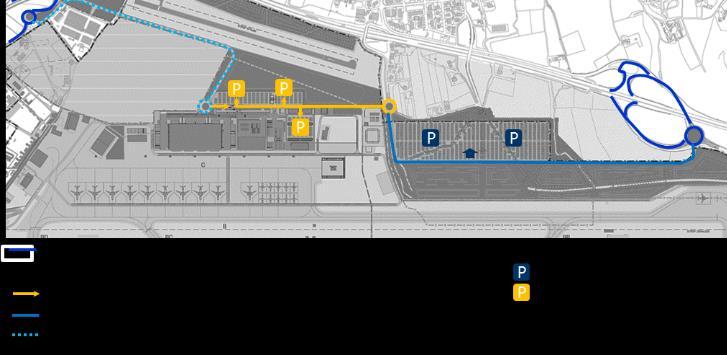 La viabilità da est svolge il ruolo principale di collegamento tra la rete viaria a supporto del territorio e l area terminale nord per i flussi connessi alle merci, logistica, servizi aeroportuali,